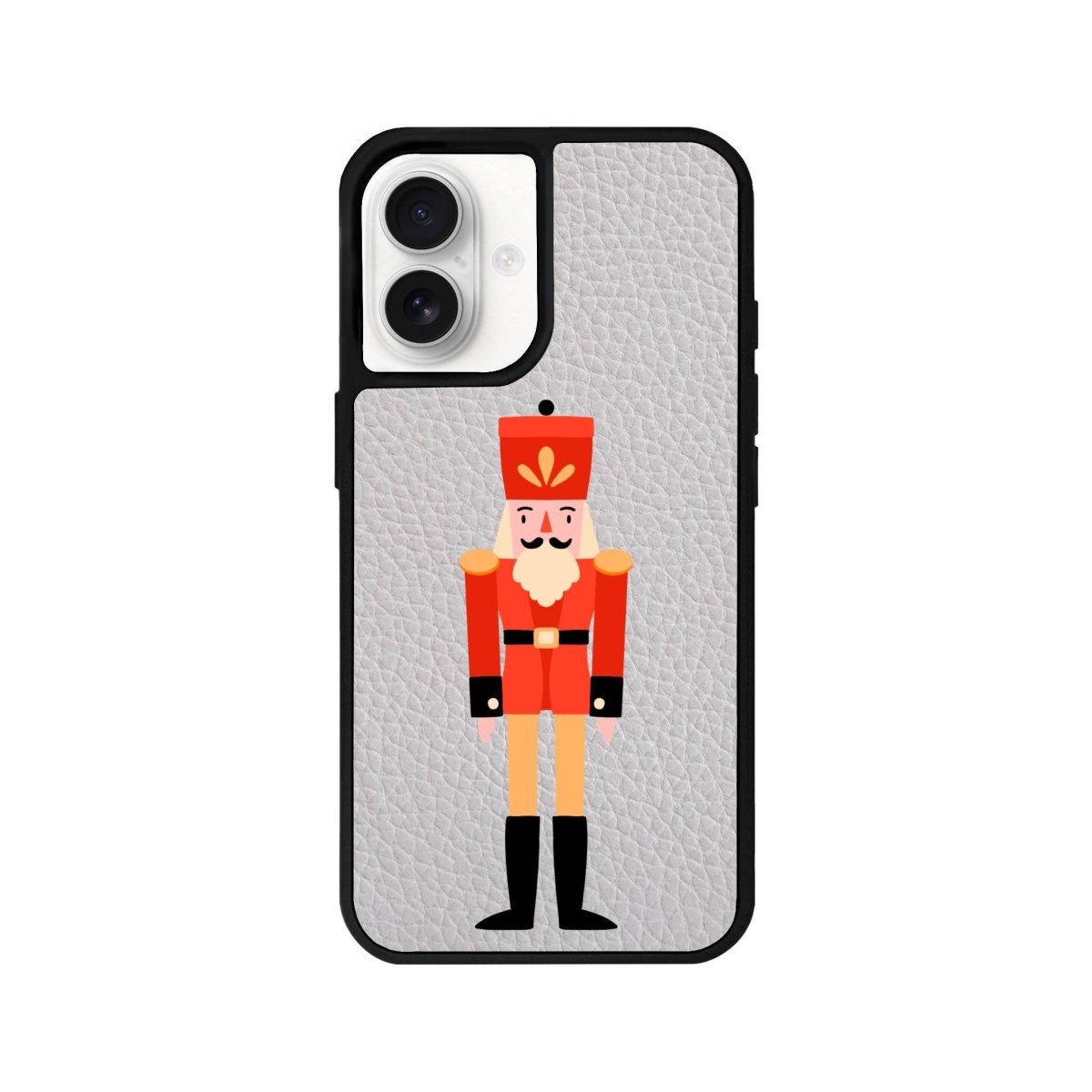 iPhone 16 Nutcracker Leather Vegan Deri Telefon Kılıfı Gri - SUMTHINCS