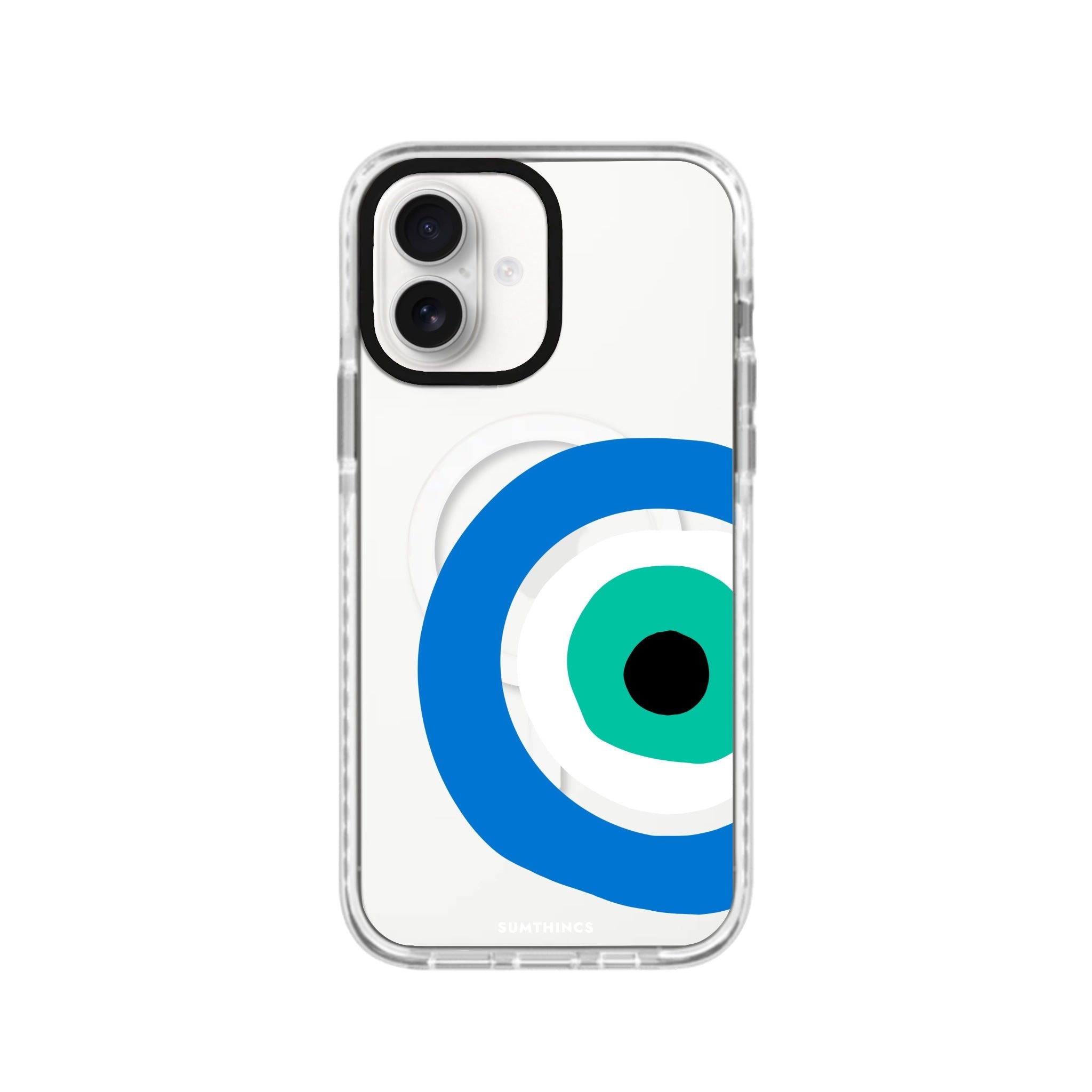 iPhone 16 Ocean Eye Magsafe Procase Şeffaf Telefon Kılıfı Beyaz Şeffaf - SUMTHINCS