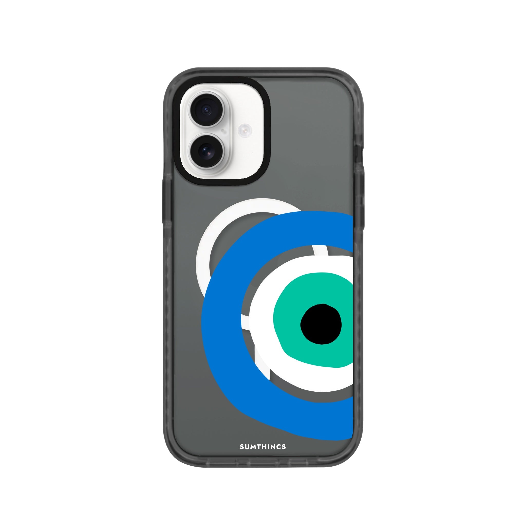 iPhone 16 Ocean Eye Magsafe Procase Şeffaf Telefon Kılıfı Antrasit - SUMTHINCS