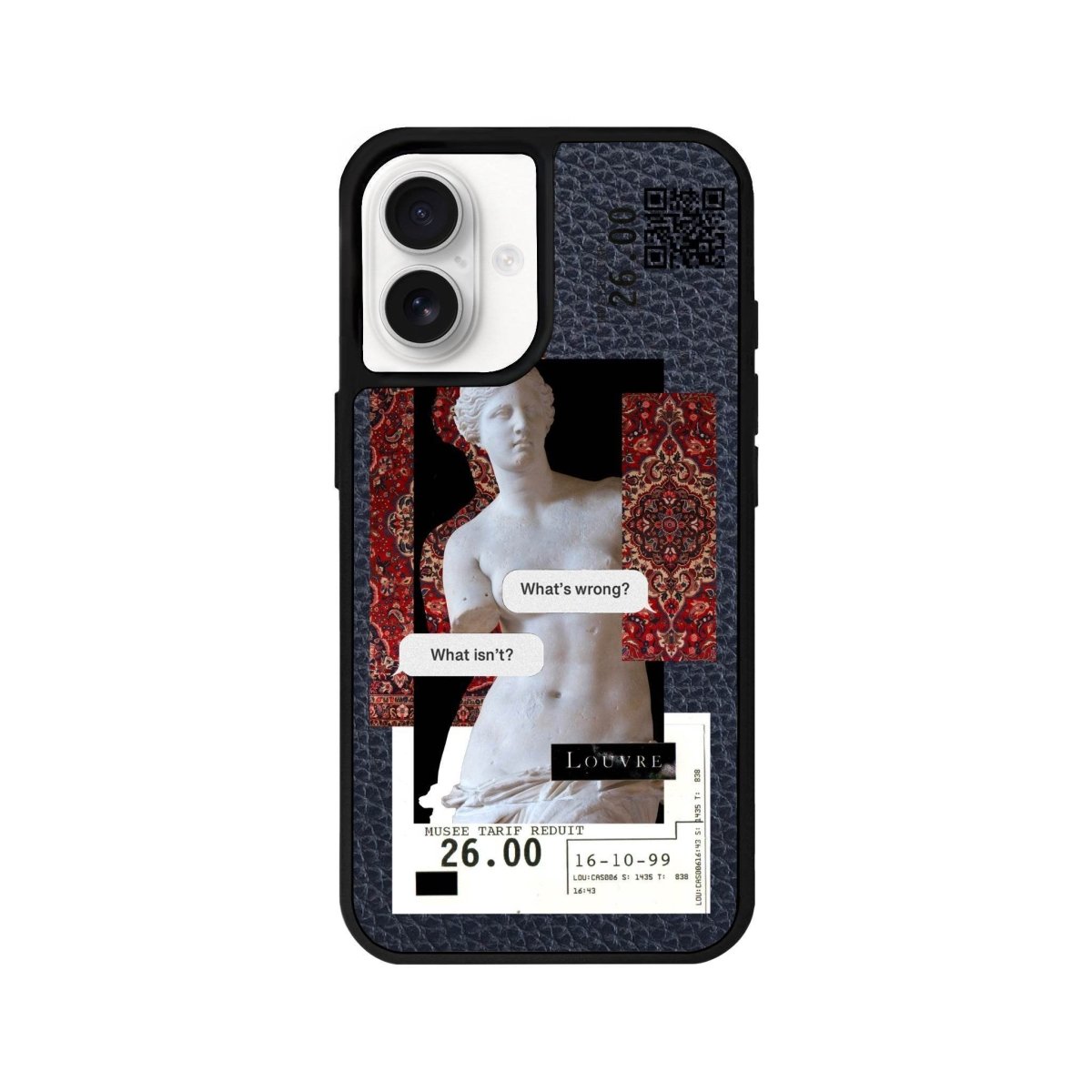iPhone 16 PixelVenus Leather Vegan Deri Telefon Kılıfı Pasifik Mavi - SUMTHINCS