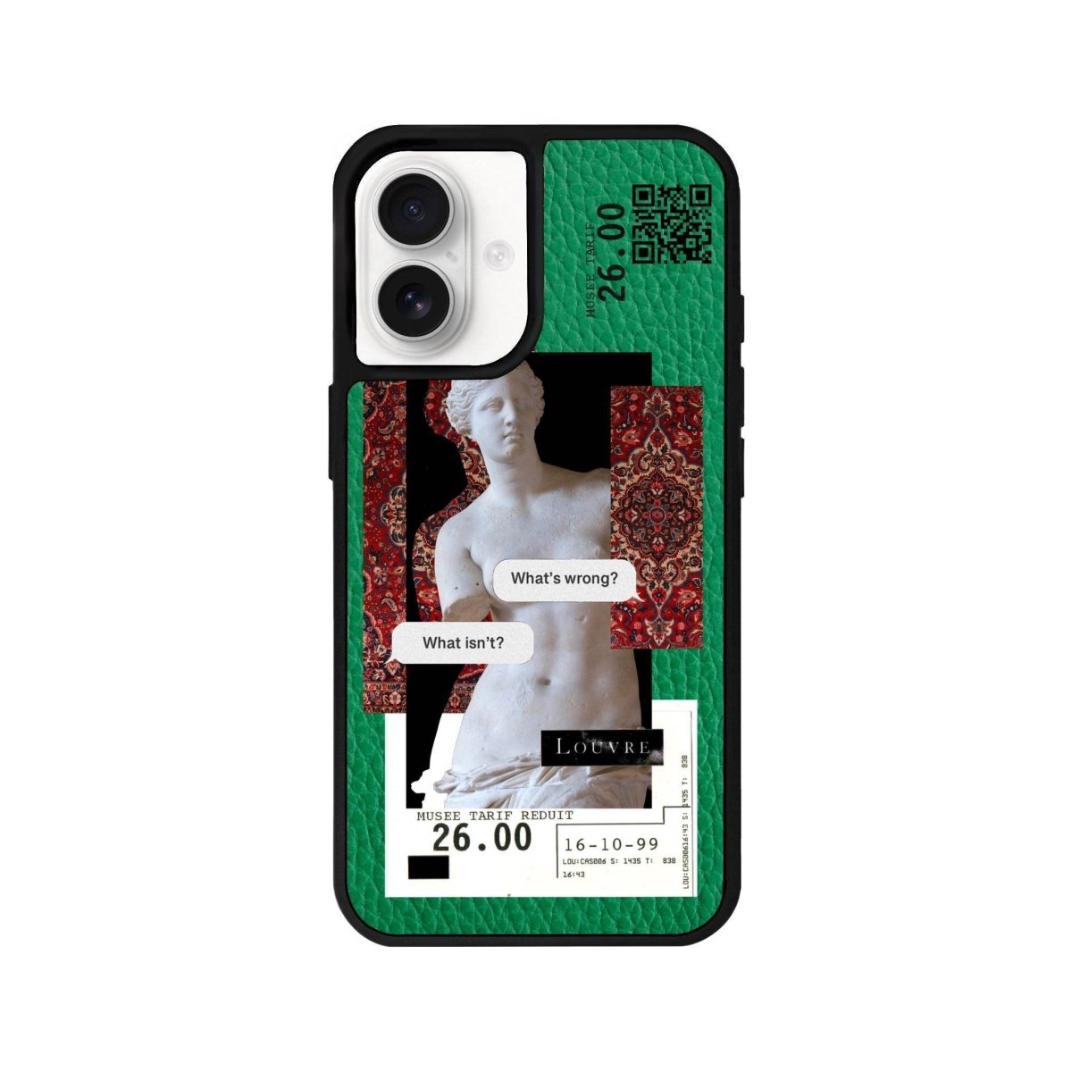 iPhone 16 PixelVenus Leather Vegan Deri Telefon Kılıfı Yeşil - SUMTHINCS
