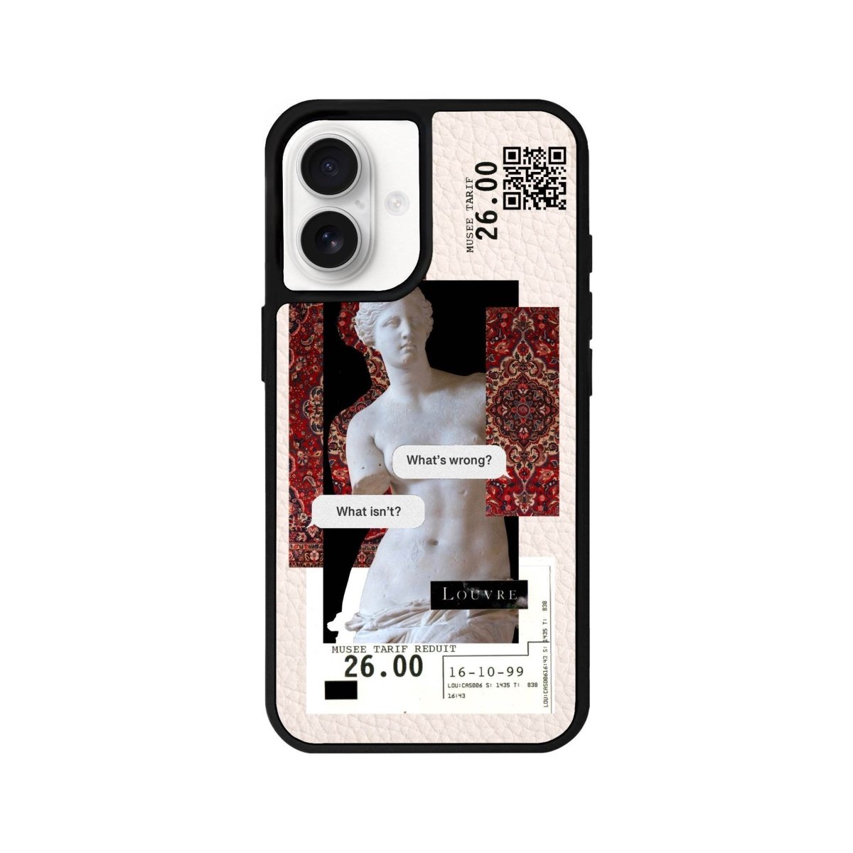 iPhone 16 PixelVenus Leather Vegan Deri Telefon Kılıfı Bej - SUMTHINCS