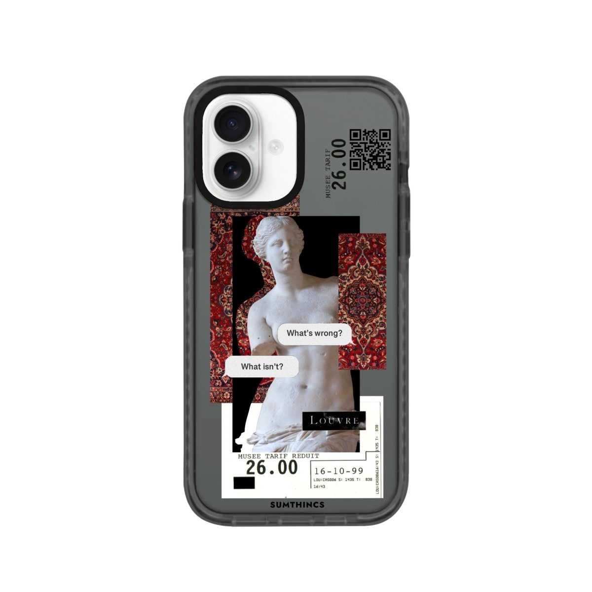iPhone 16 PixelVenus Procase Şeffaf Telefon Kılıfı Antrasit - SUMTHINCS