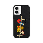 iPhone 16 Plus Crossroad Leather Vegan Deri Telefon Kılıfı Siyah - SUMTHINCS