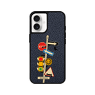 iPhone 16 Plus Crossroad Leather Vegan Deri Telefon Kılıfı Pasifik Mavi - SUMTHINCS