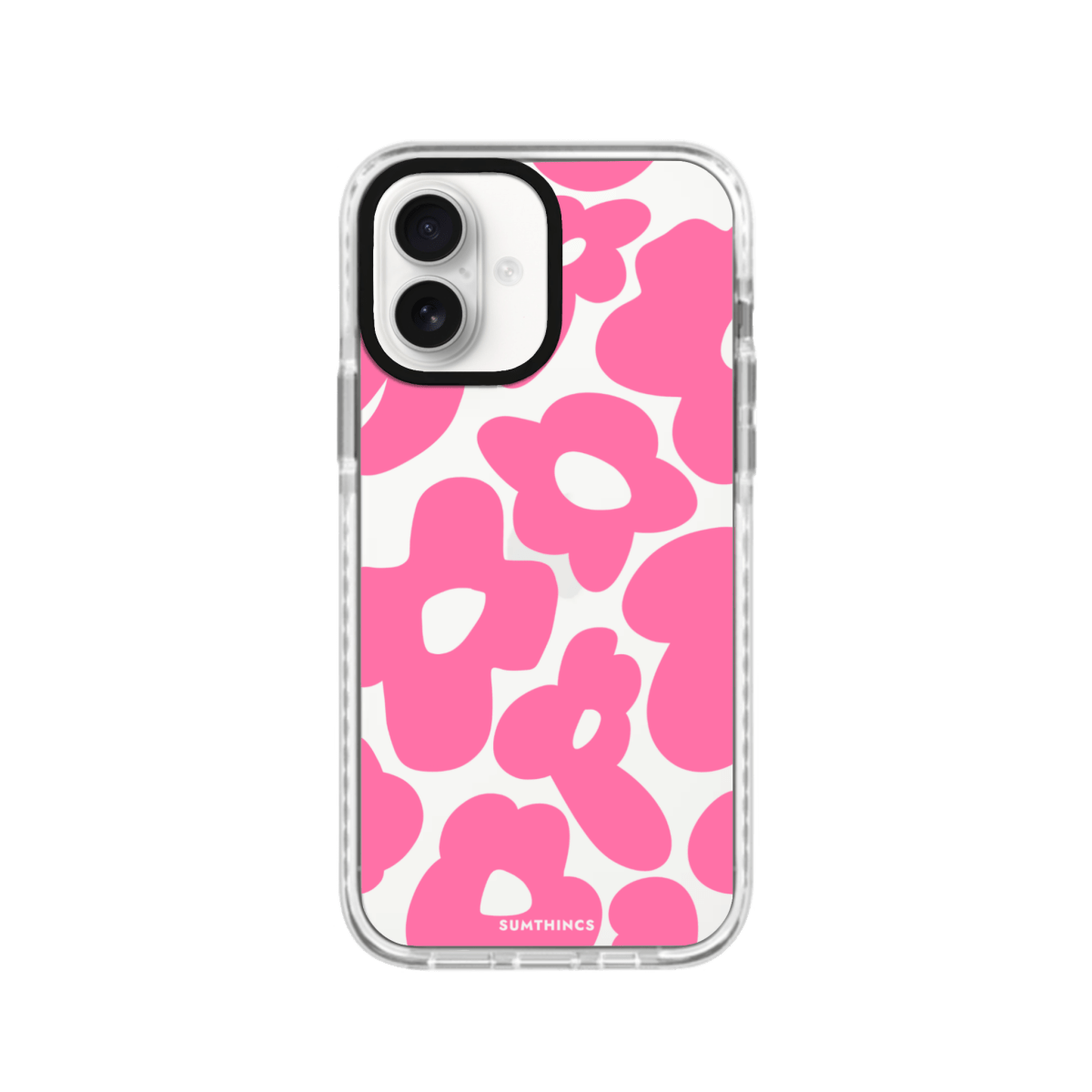 iPhone 16 Plus Daisy Pop Procase Telefon Kılıfı Beyaz Şeffaf - SUMTHINCS