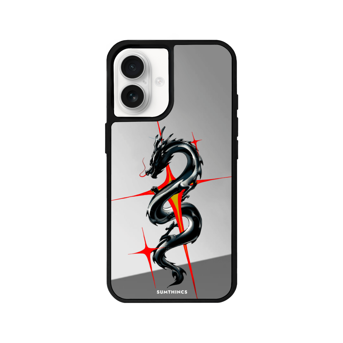 iPhone 16 Plus Dragonflare Mirror Aynalı Telefon Kılıfı Gümüş - SUMTHINCS