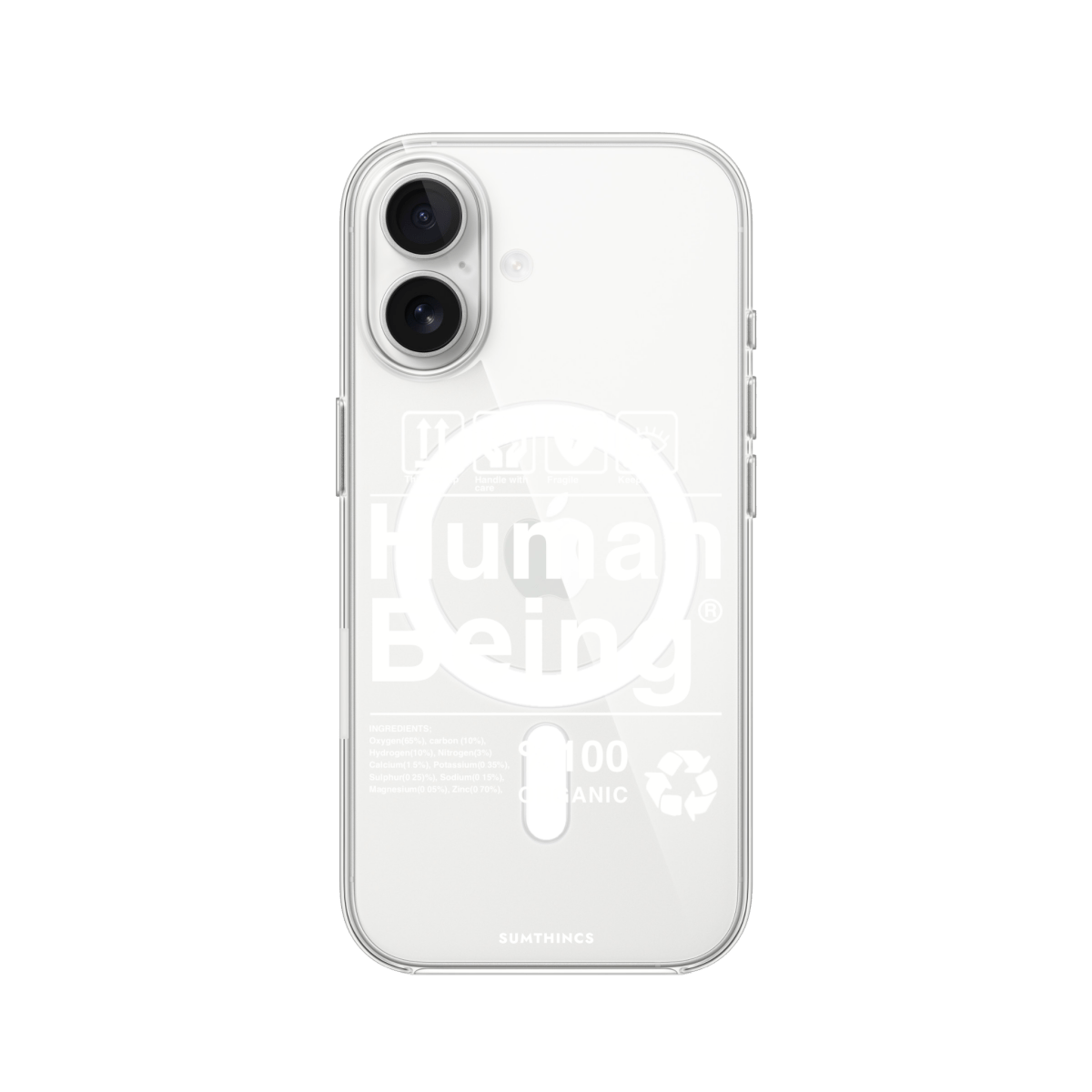 iPhone 16 Plus Human Being Clear Magsafe Şeffaf Telefon Kılıfı - SUMTHINCS