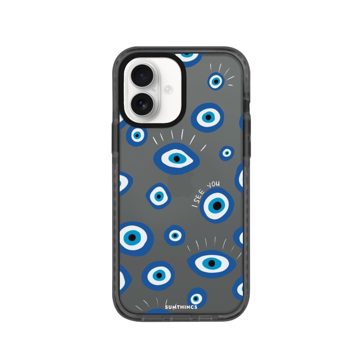 iPhone 16 Plus I See You Procase Şeffaf Telefon Kılıfı Antrasit - SUMTHINCS
