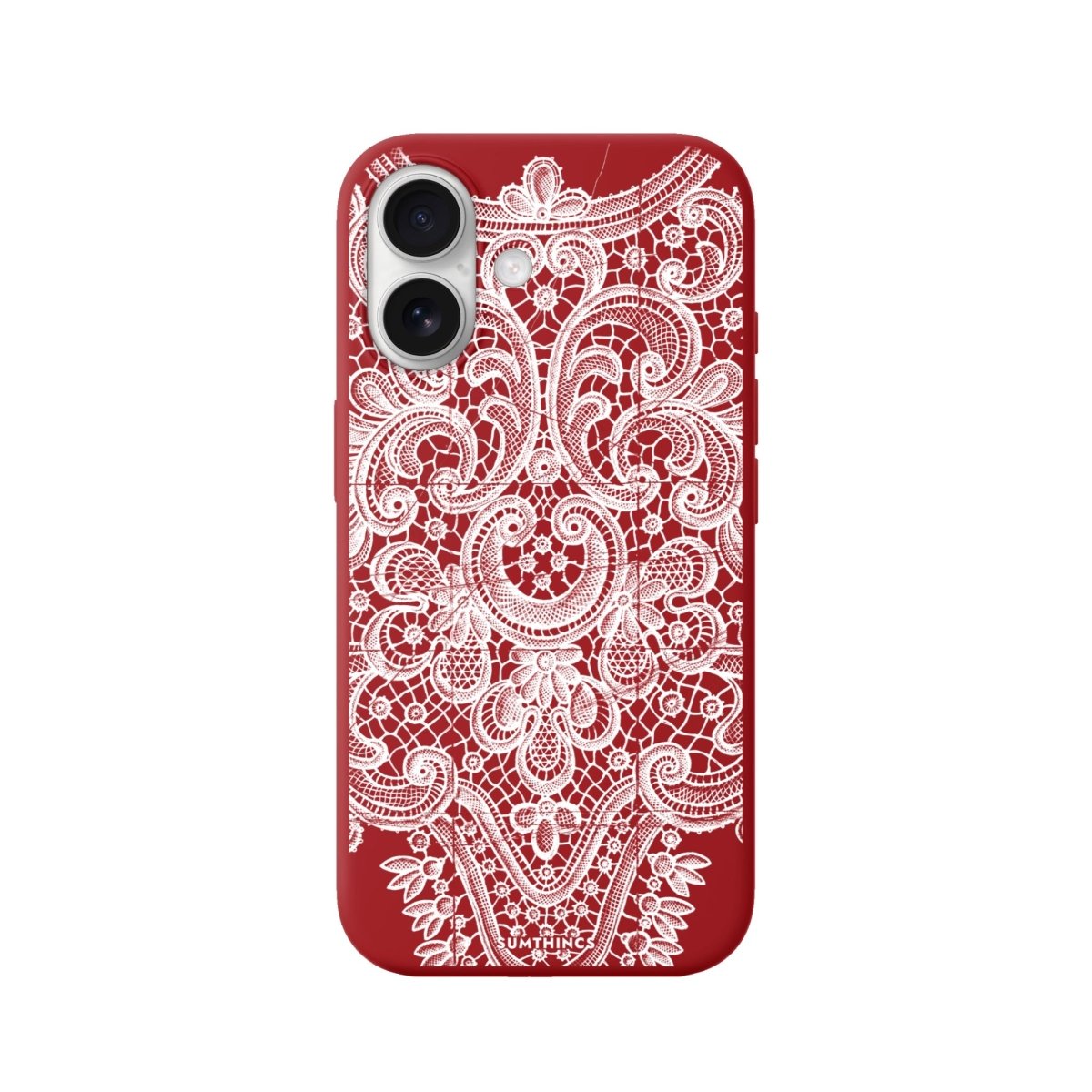 iPhone 16 Plus Lacework Premium Telefon Kılıfı Kırmızı - SUMTHINCS