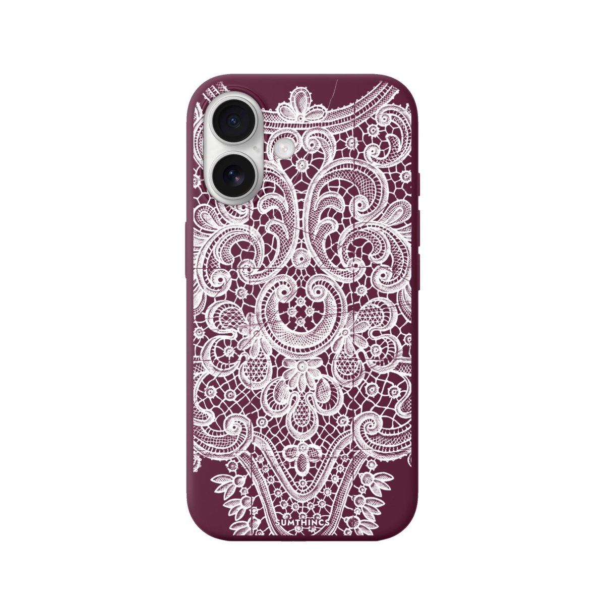 iPhone 16 Plus Lacework Premium Telefon Kılıfı Bordo - SUMTHINCS