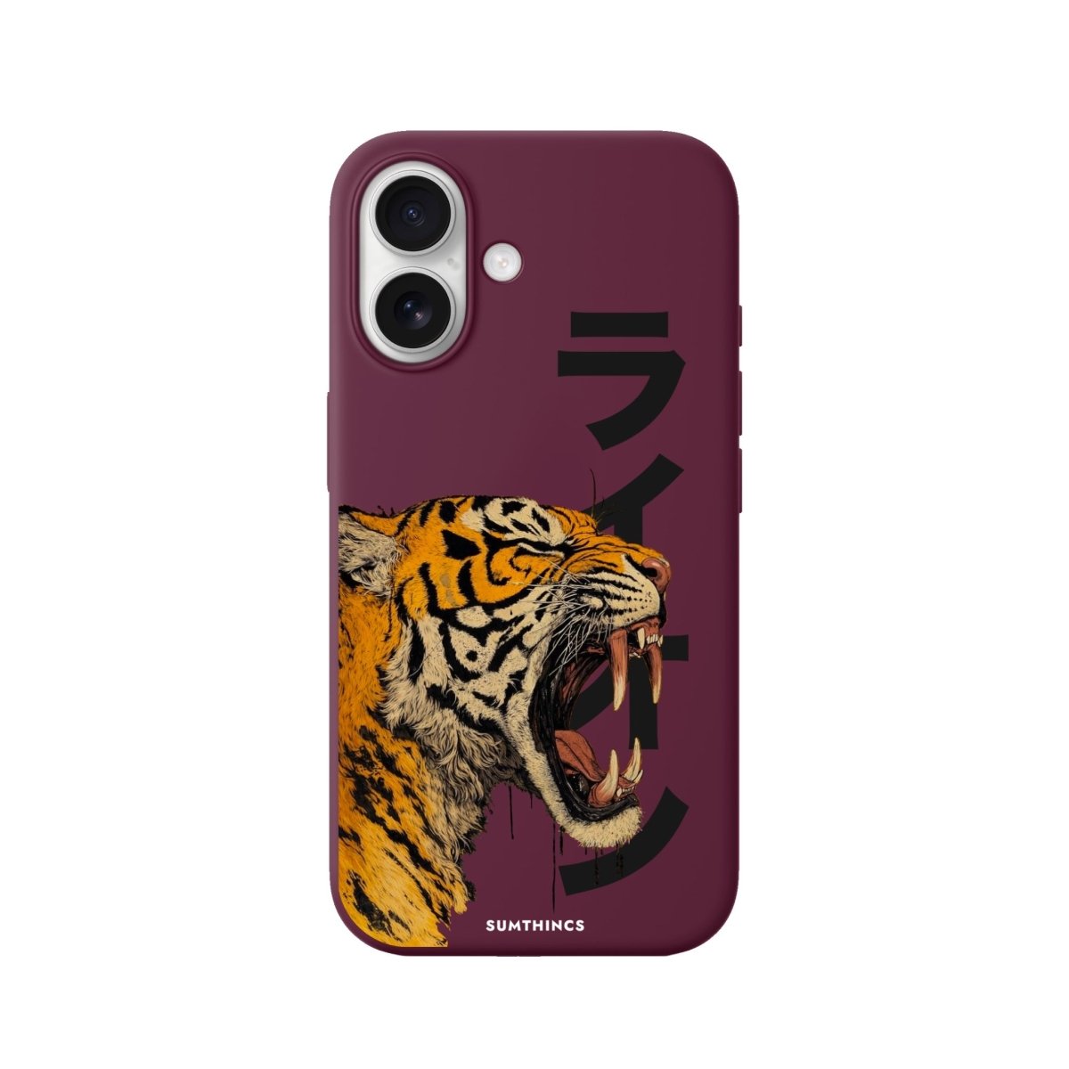 iPhone 16 Plus Lion Premium Telefon Kılıfı Bordo - Sumthincs