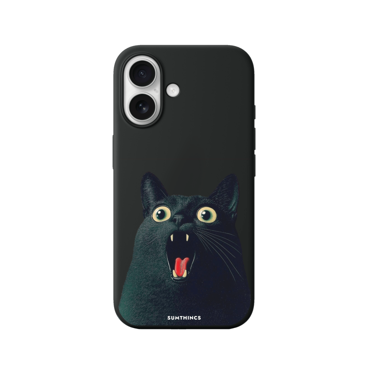 iPhone 16 Plus Meoww Premium Telefon Kılıfı Siyah - SUMTHINCS