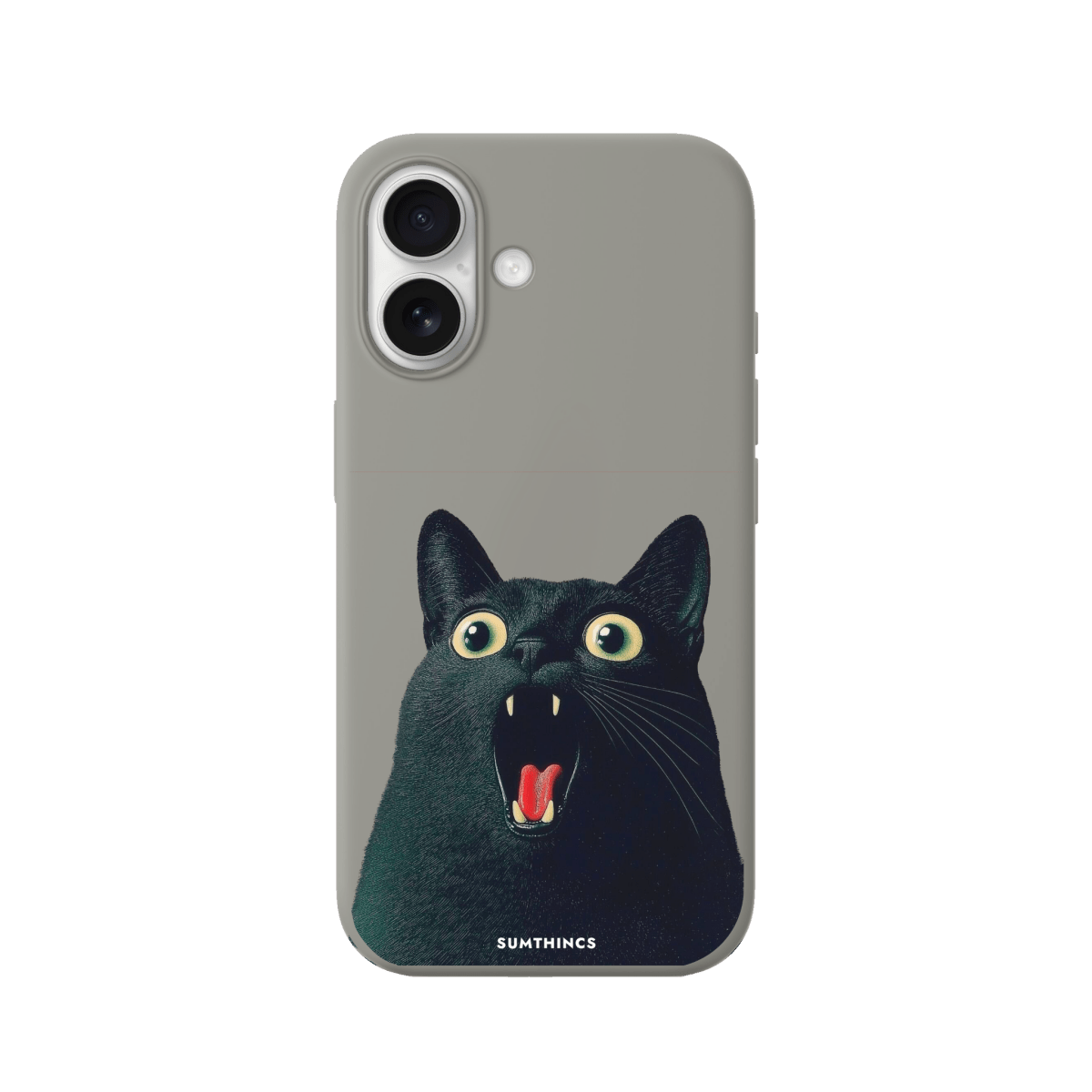 iPhone 16 Plus Meoww Premium Telefon Kılıfı Gri - SUMTHINCS