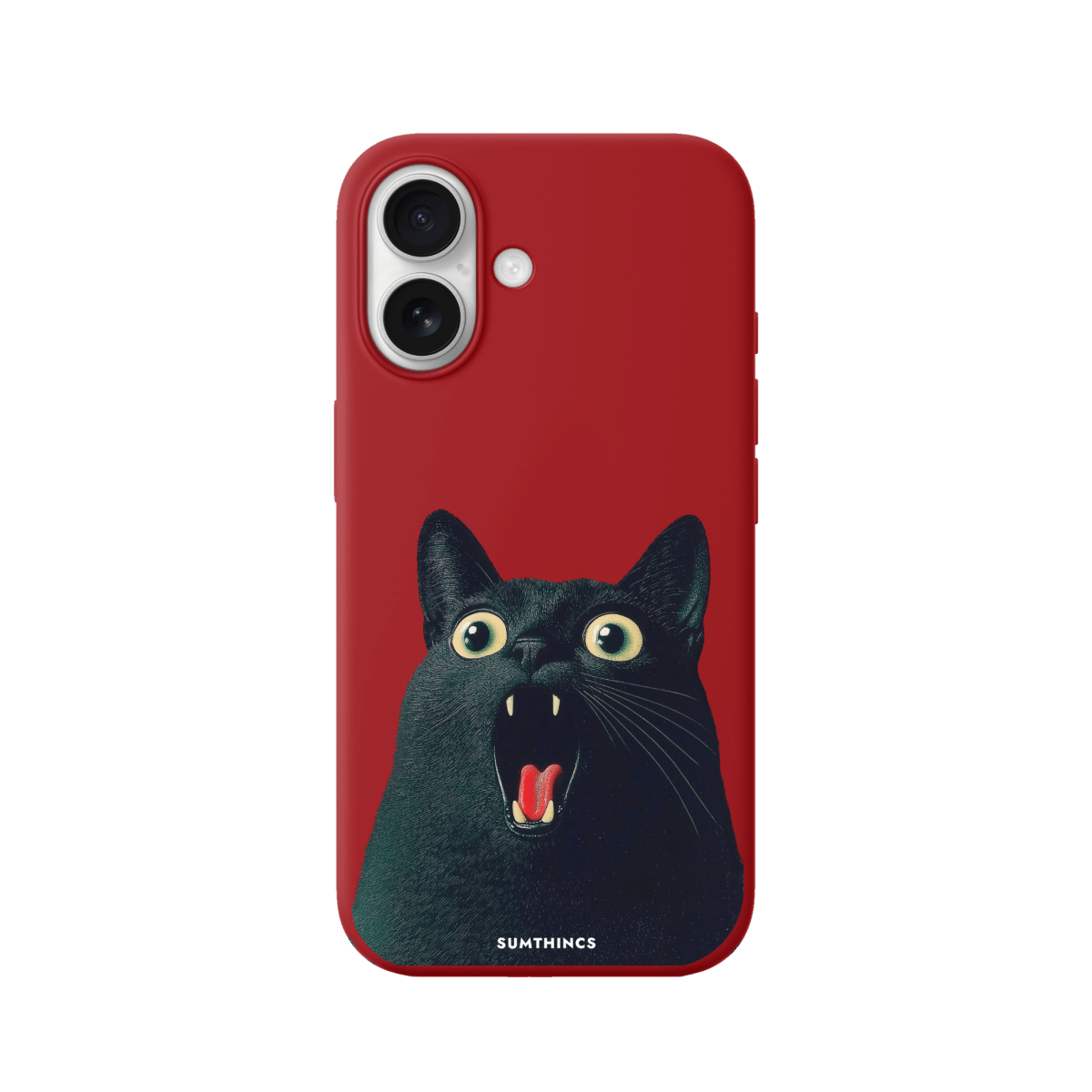 iPhone 16 Plus Meoww Premium Telefon Kılıfı Kırmızı - SUMTHINCS