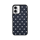 iPhone 16 Plus Polka Dot Leather Deri Telefon Kılıfı Pasifik Mavi - SUMTHINCS