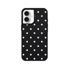 iPhone 16 Plus Polka Dot Leather Deri Telefon Kılıfı Siyah - SUMTHINCS