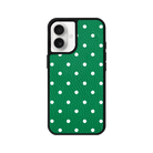 iPhone 16 Plus Polka Dot Leather Deri Telefon Kılıfı Yeşil - SUMTHINCS