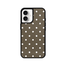 iPhone 16 Plus Polka Dot Leather Deri Telefon Kılıfı Haki - SUMTHINCS