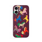 iPhone 16 Plus Ponies Premium Telefon Kılıfı Bordo - SUMTHINCS