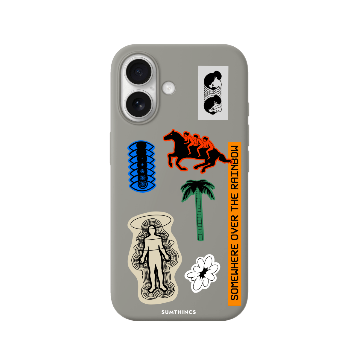 iPhone 16 Plus Somewhere Premium Telefon Kılıfı Gri - SUMTHINCS