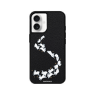 iPhone 16 Plus Starry Bunnies Leather Vegan Deri Telefon Kılıfı Siyah - SUMTHINCS