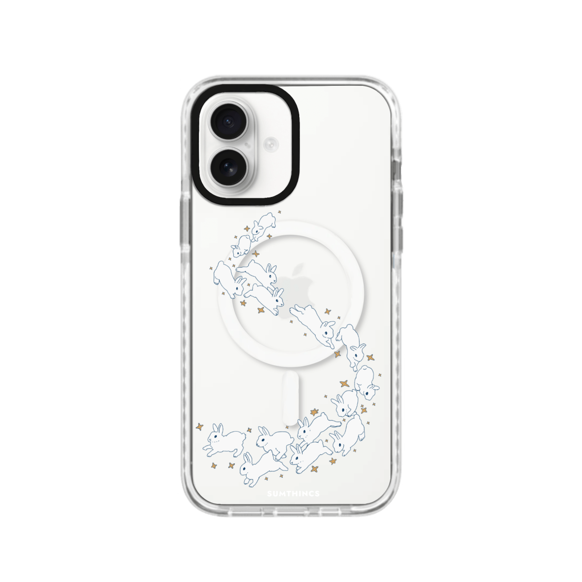 iPhone 16 Plus Starry Bunnies Magsafe Procase Şeffaf Telefon Kılıfı Beyaz Şeffaf - SUMTHINCS