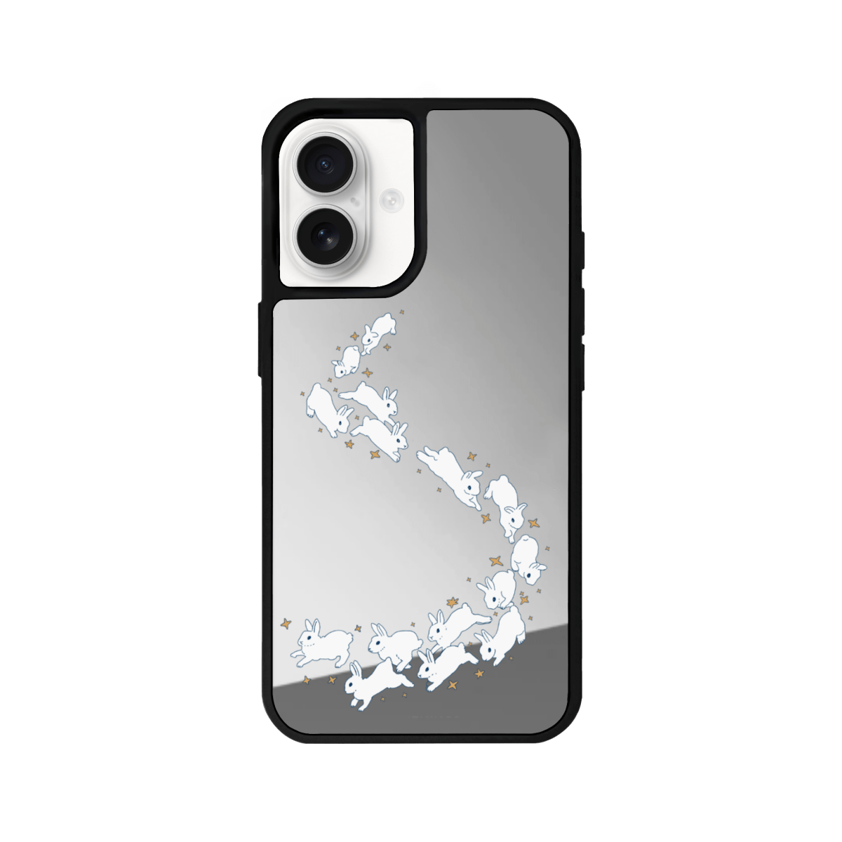 iPhone 16 Plus Starry Bunnies Mirror Aynalı Telefon Kılıfı - SUMTHINCS