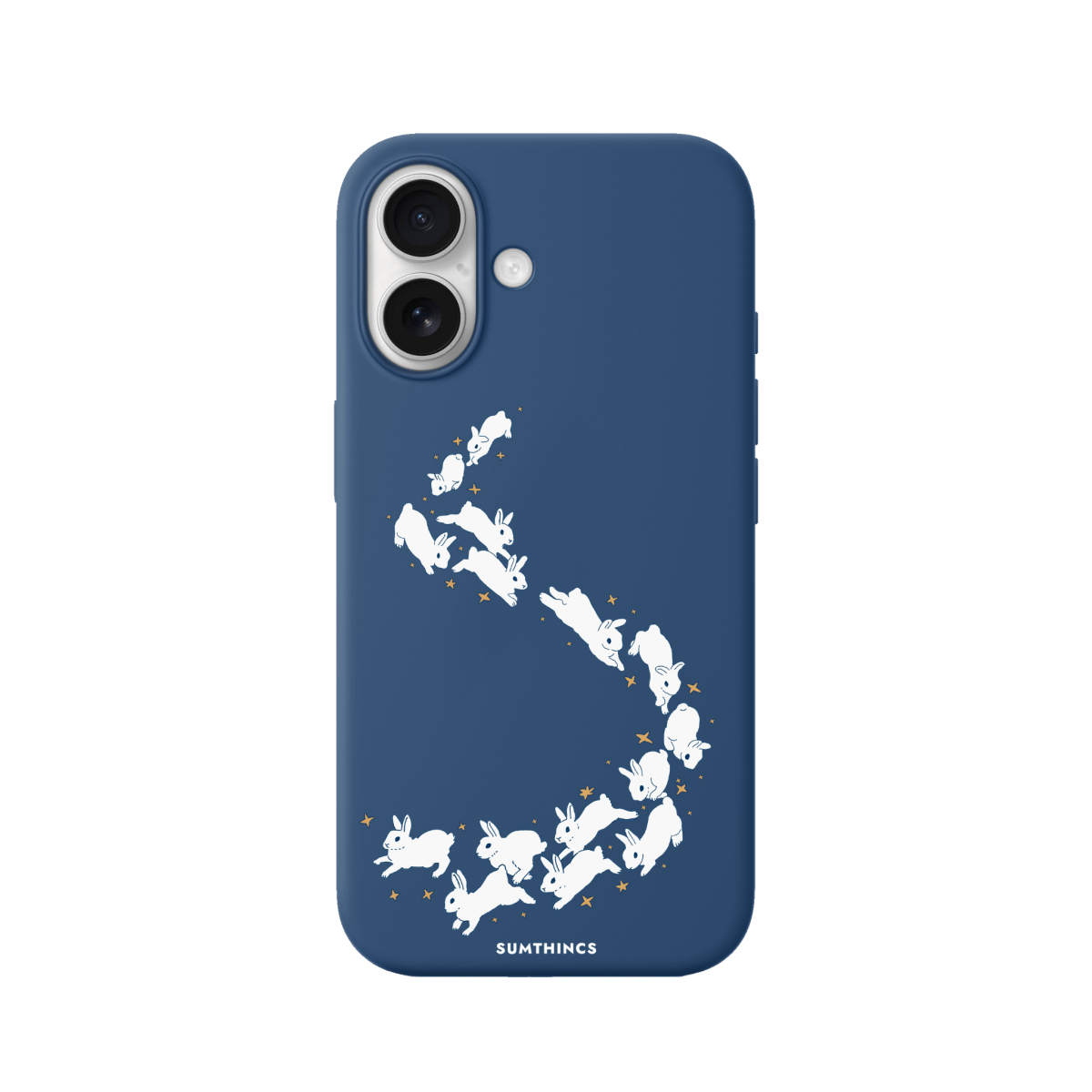 iPhone 16 Plus Starry Bunnies Premium Telefon Kılıfı Pasifik Mavi - SUMTHINCS