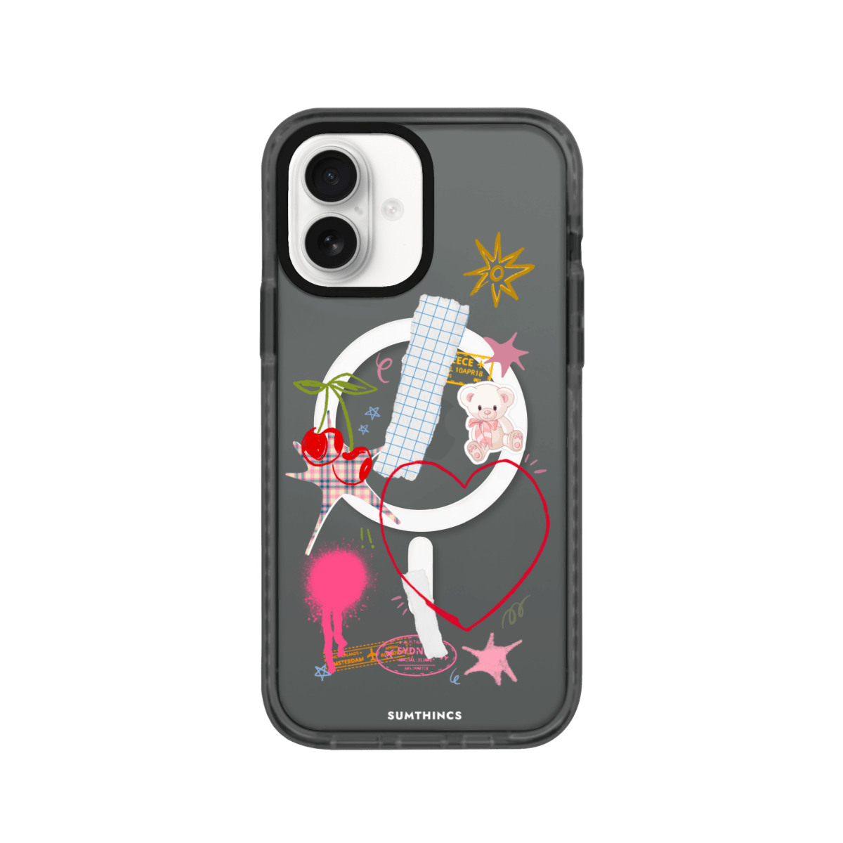 iPhone 16 Plus Sweet Chaos Magsafe Procase Şeffaf Telefon Kılıfı Antrasit - SUMTHINCS
