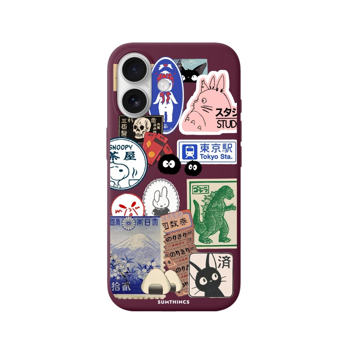 iPhone 16 Plus Tokyobook Premium Telefon Kılıfı Bordo - Sumthincs