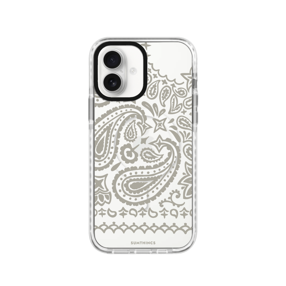 iPhone 16 Plus Urban Bandana Magsafe Procase Şeffaf Telefon Kılıfı Beyaz Şeffaf - SUMTHINCS
