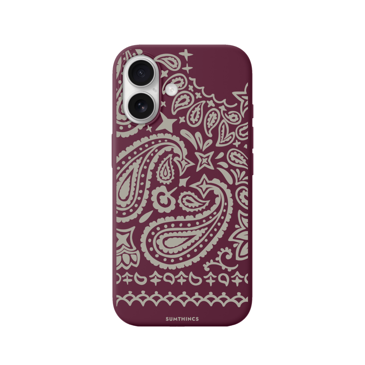 iPhone 16 Plus Urban Bandana Premium Telefon Kılıfı Bordo - SUMTHINCS