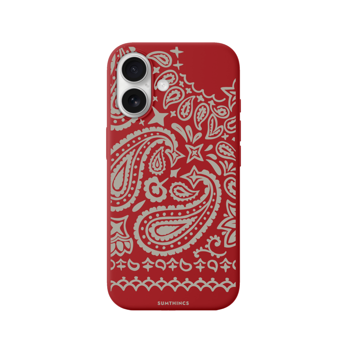 iPhone 16 Plus Urban Bandana Premium Telefon Kılıfı Kırmızı - SUMTHINCS