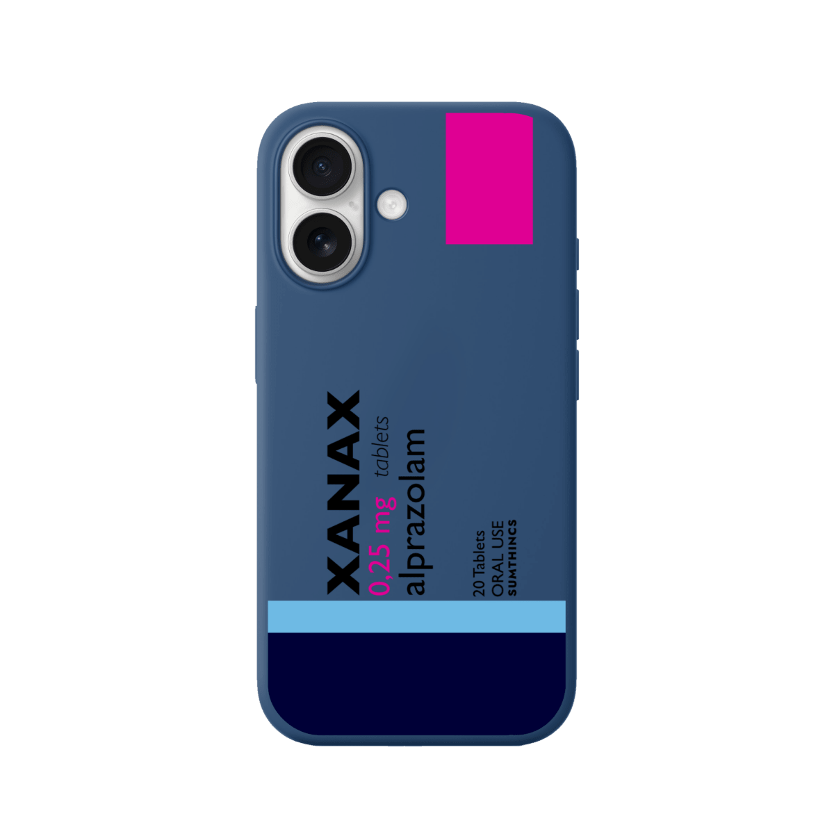 iPhone 16 Plus Xanax Premium Telefon Kılıfı Pasifik Mavi - Sumthincs