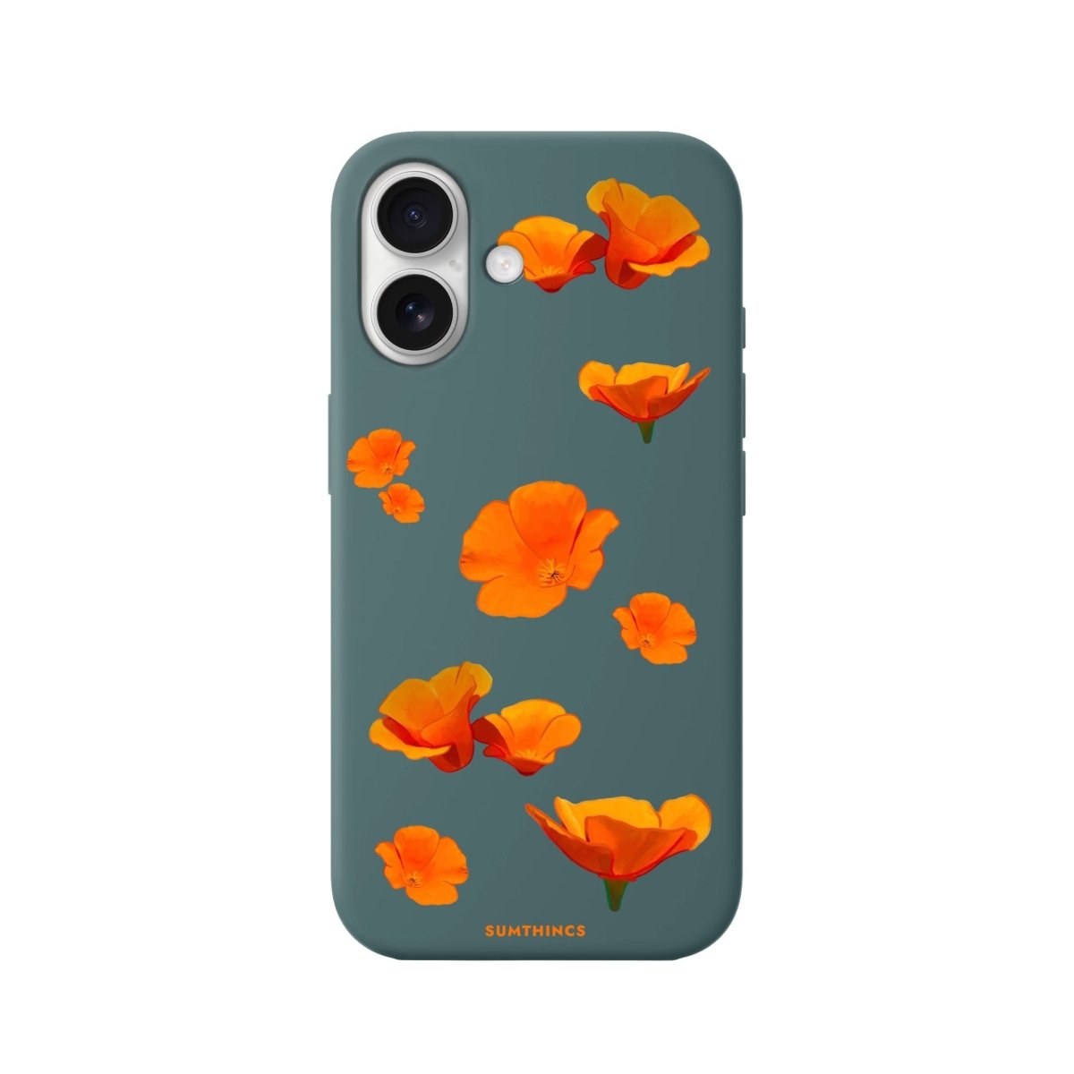 iPhone 16 Poppies Premium Telefon Kılıfı Kaktüs Yeşili - SUMTHINCS