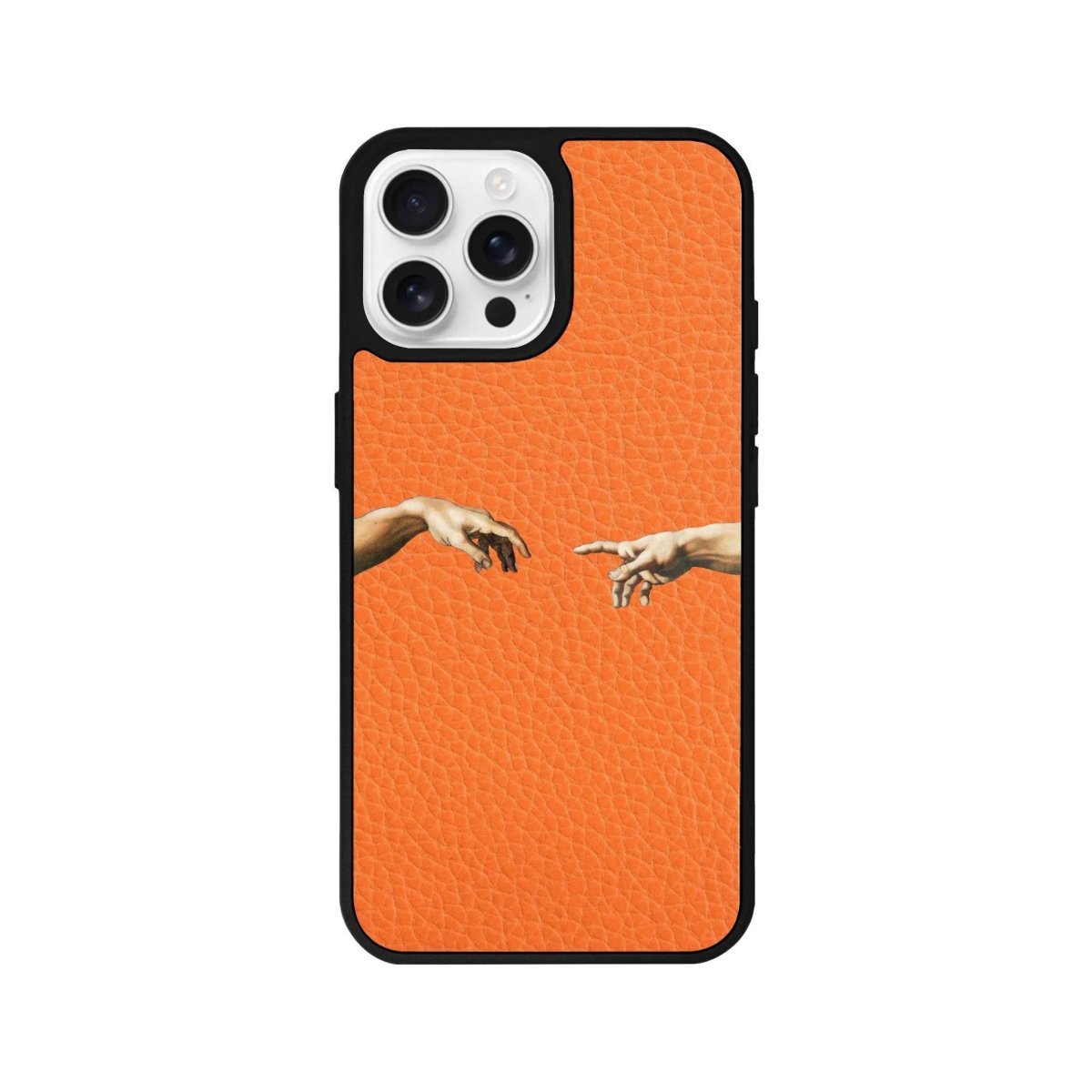 iPhone 16 Pro Adam's Creation Leather Vegan Deri Telefon Kılıfı Turuncu - SUMTHINCS