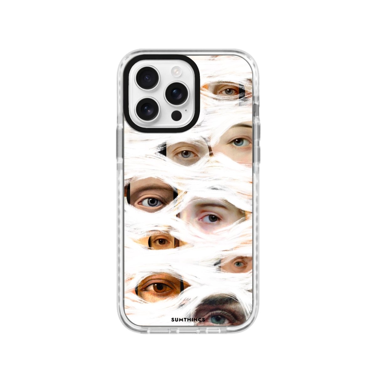 iPhone 16 Pro All Eyes On Me Procase Şeffaf Telefon Kılıfı Beyaz Şeffaf - SUMTHINCS
