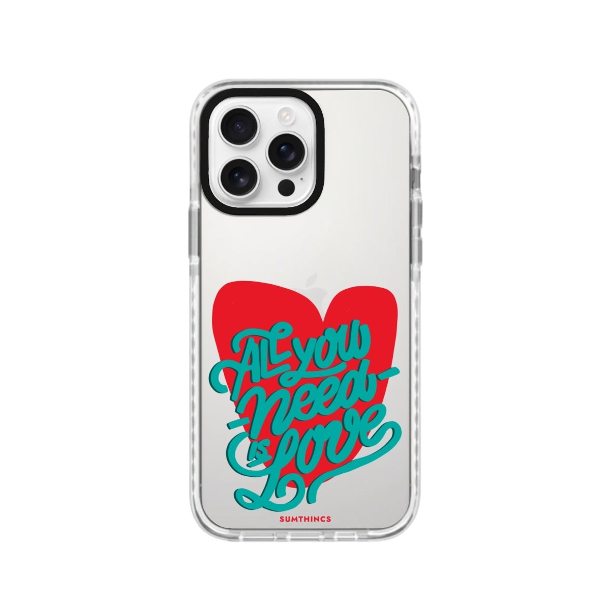 iPhone 16 Pro All You Need is Love Procase Şeffaf Telefon Kılıfı Beyaz Şeffaf - SUMTHINCS