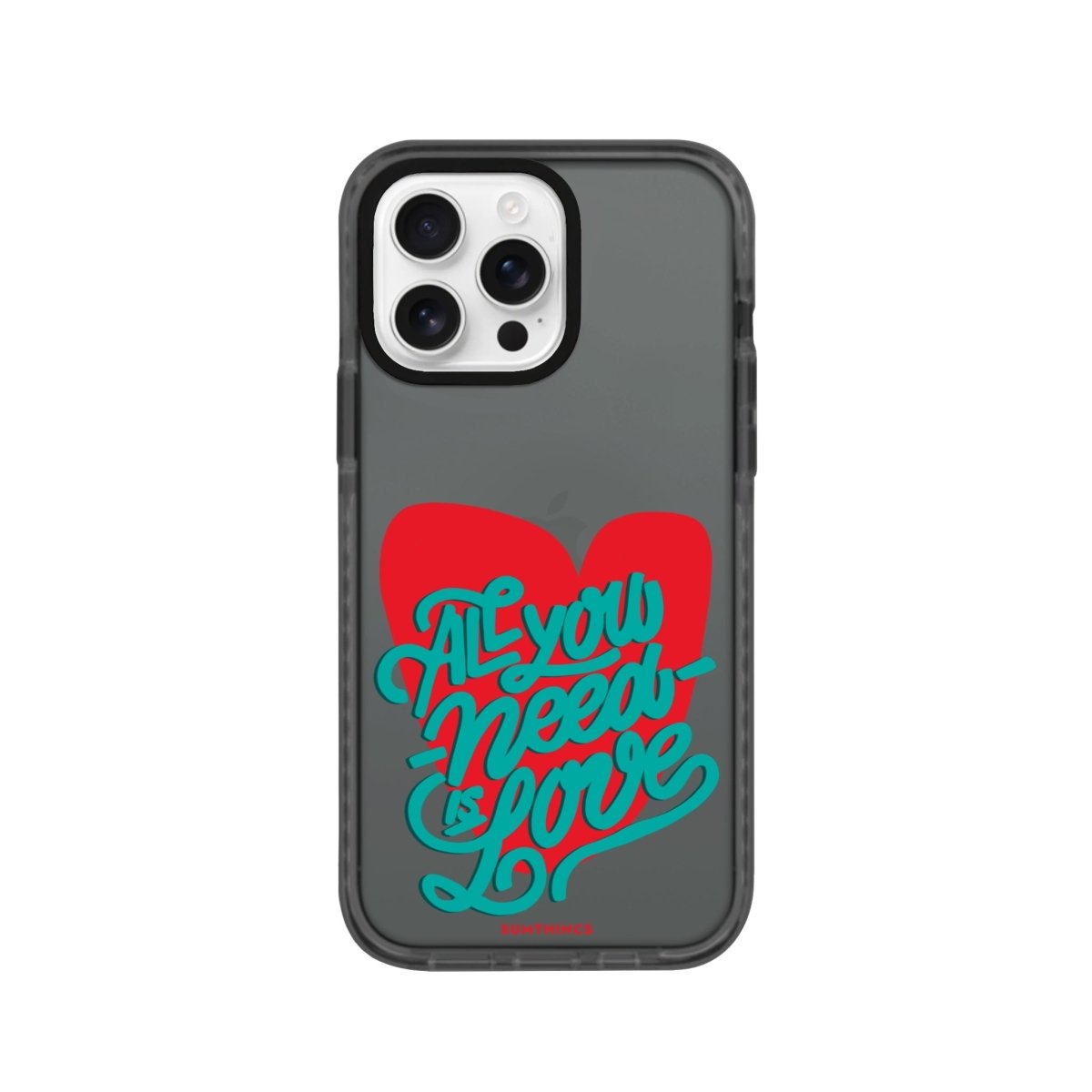 iPhone 16 Pro All You Need is Love Procase Şeffaf Telefon Kılıfı Antrasit - SUMTHINCS