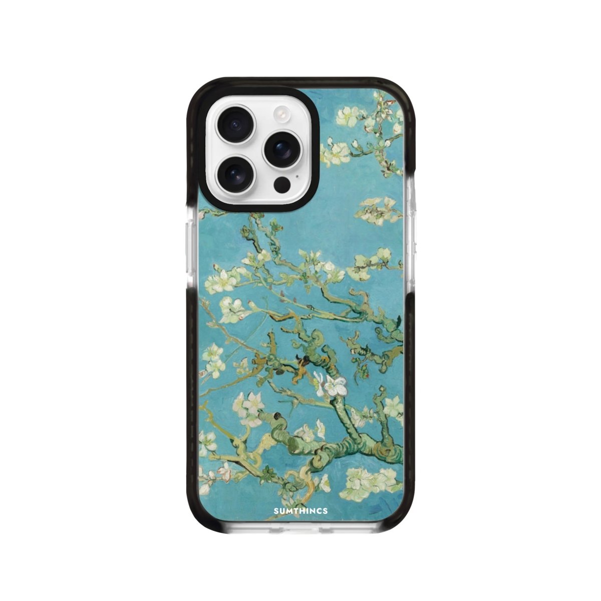 iPhone 16 Pro Almond Blossoms Procase Şeffaf Telefon Kılıfı Siyah Şeffaf - SUMTHINCS