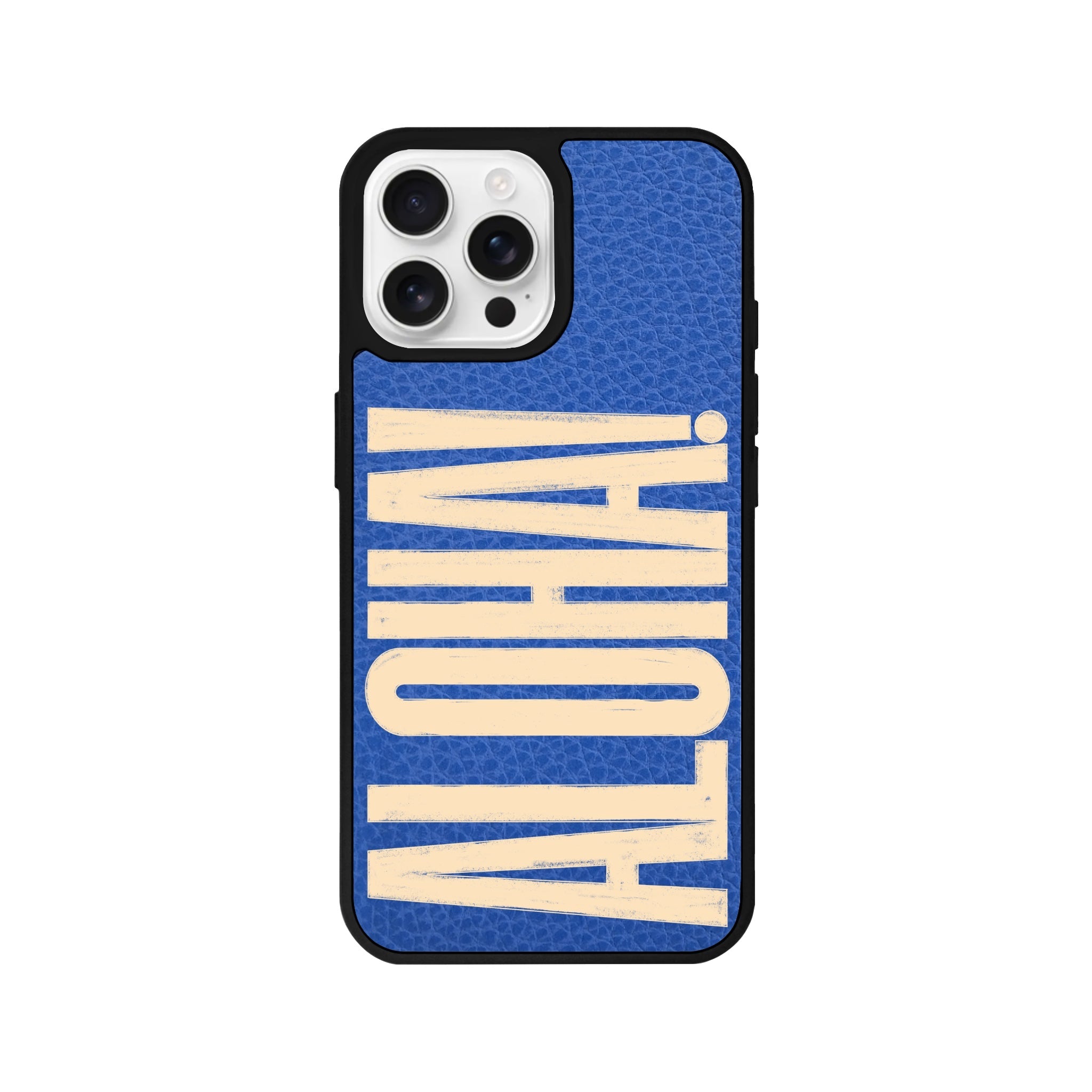 iPhone 16 Pro Aloha Leather Vegan Deri Telefon Kılıfı Mavi - SUMTHINCS