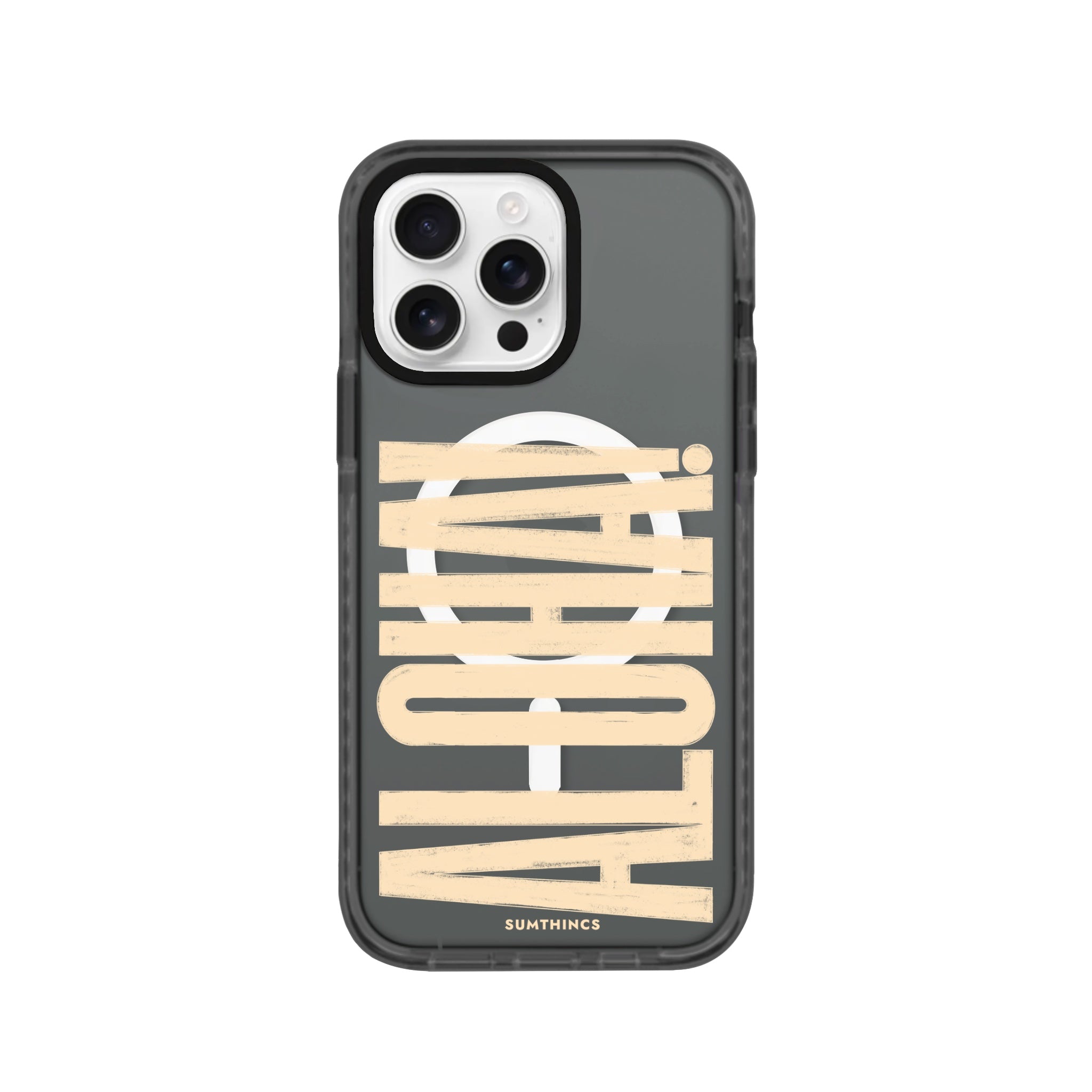 iPhone 16 Pro Aloha Magsafe Procase Şeffaf Telefon Kılıfı Antrasit - SUMTHINCS