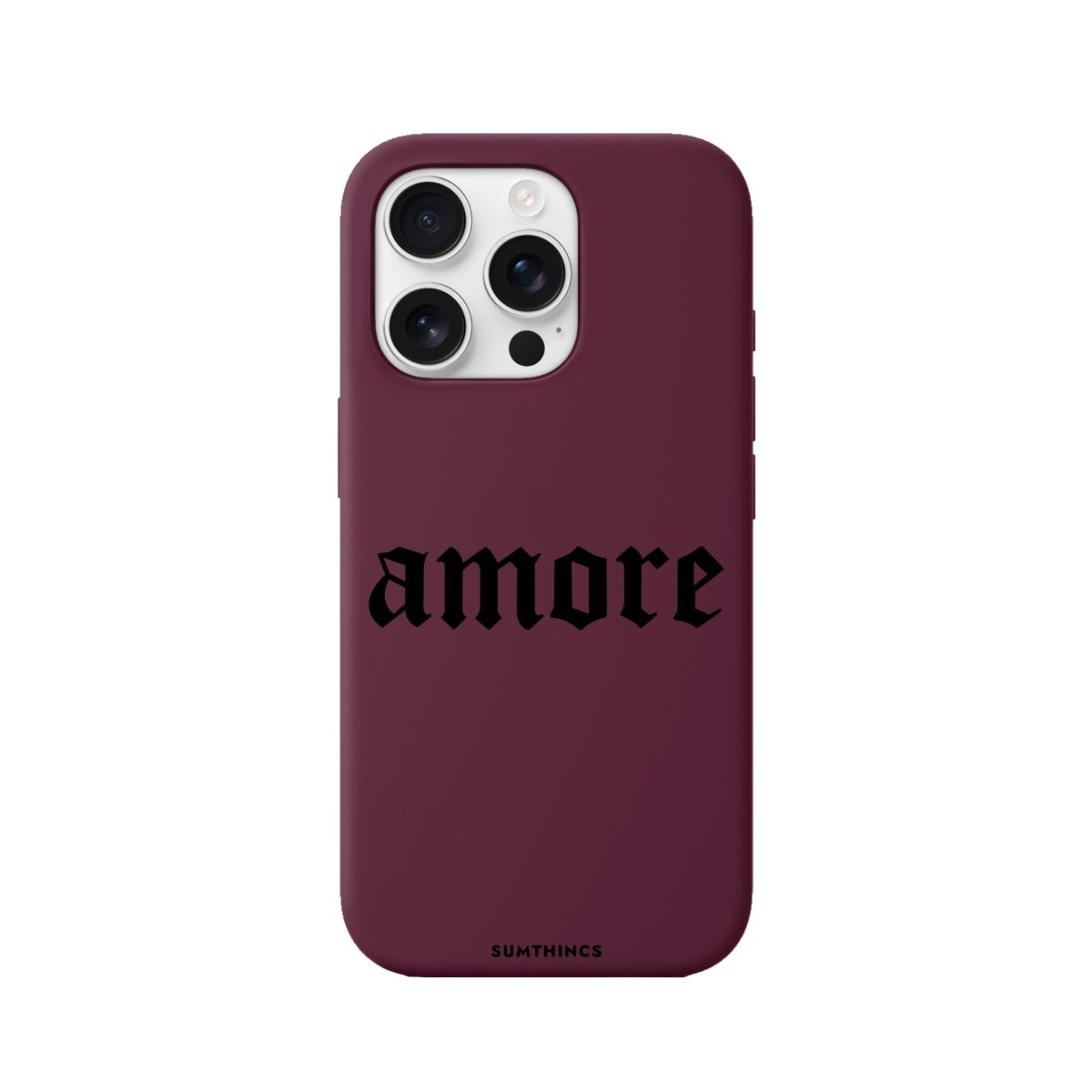 iPhone 16 Pro Amore Premium Telefon Kılıfı Bordo - SUMTHINCS