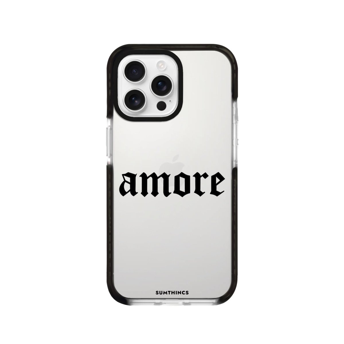 iPhone 16 Pro Amore Procase Şeffaf Telefon Kılıfı Siyah Şeffaf - SUMTHINCS