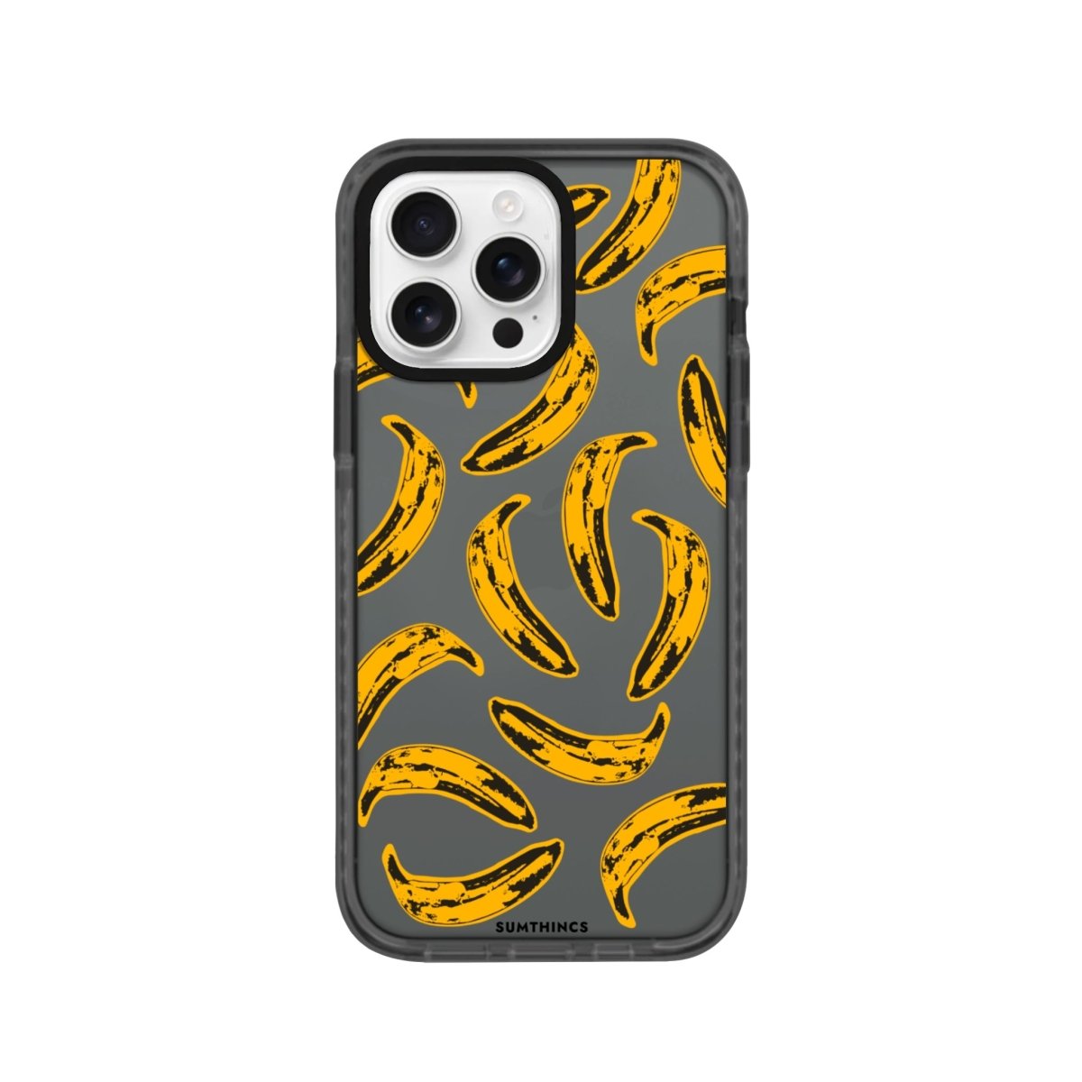 iPhone 16 Pro Banana Procase Şeffaf Telefon Kılıfı Antrasit - SUMTHINCS