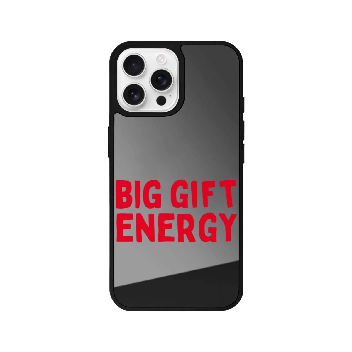 iPhone 16 Pro Big Gift Energy Mirror Aynalı Telefon Kılıfı Antrasit - SUMTHINCS