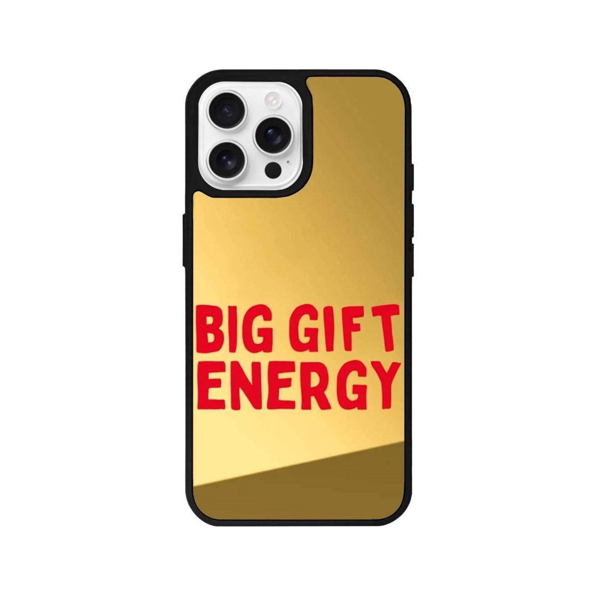 iPhone 16 Pro Big Gift Energy Mirror Aynalı Telefon Kılıfı Altın - SUMTHINCS