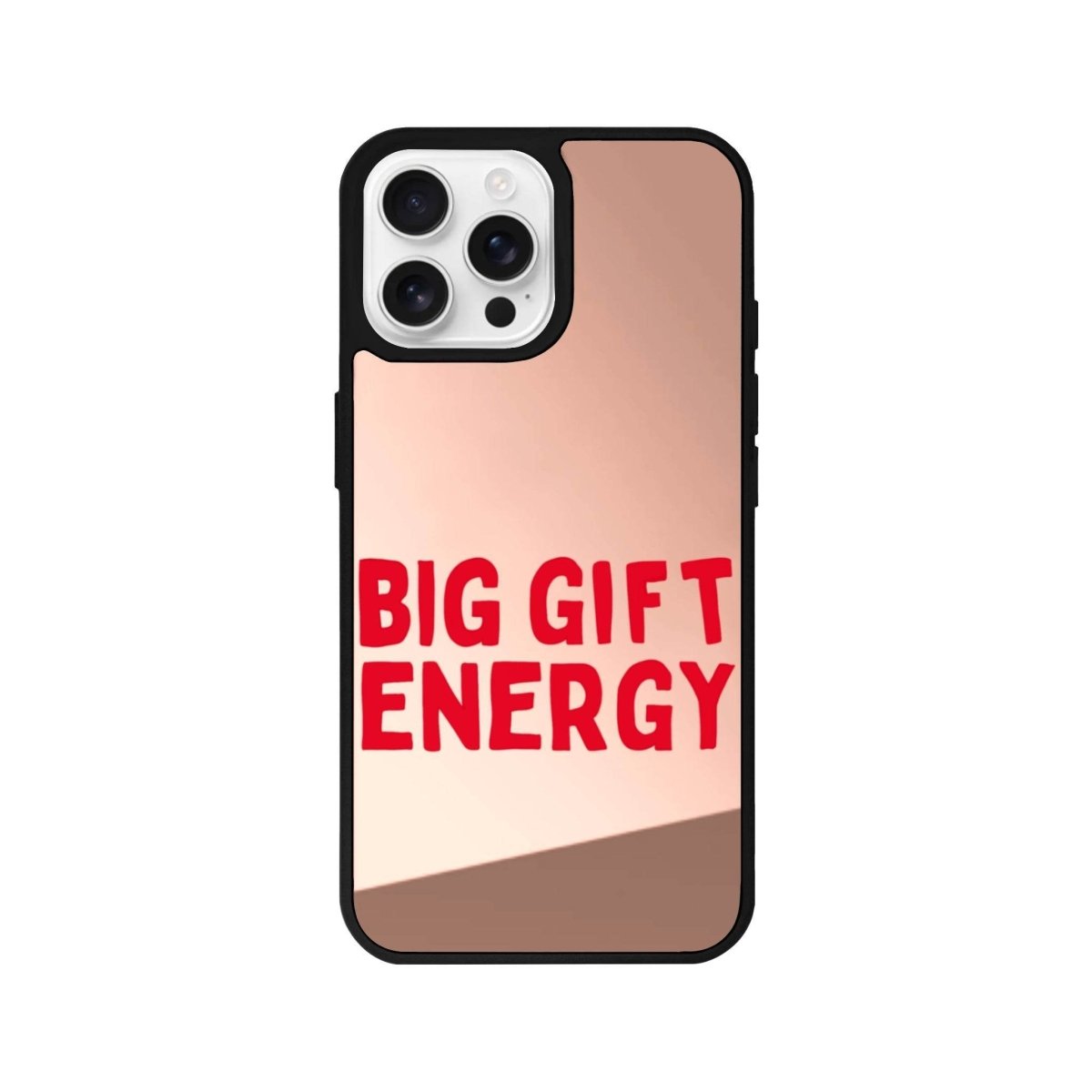 iPhone 16 Pro Big Gift Energy Mirror Aynalı Telefon Kılıfı Metalik Pembe - SUMTHINCS