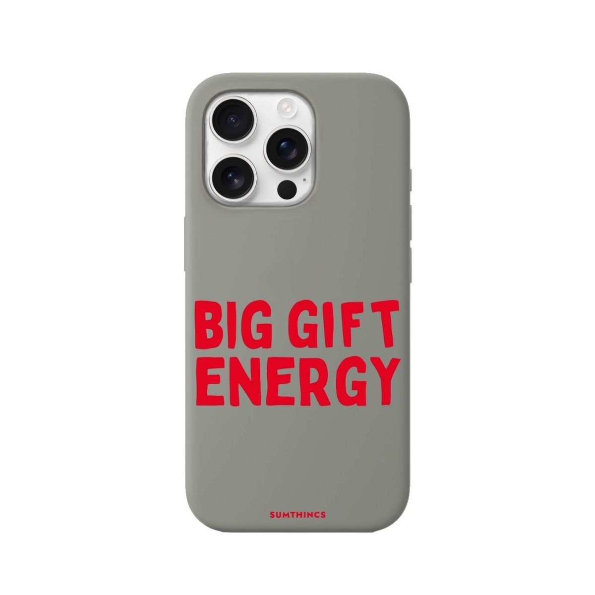 iPhone 16 Pro Big Gift Energy Premium Telefon Kılıfı Gri - SUMTHINCS